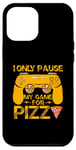 iPhone 12 Pro Max I Only Pause My Game For Pizza Vintage Case