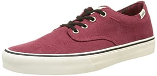 Vans Homme Millsy Vulc Baskets Basses, Rouge (Hemp/Burgundy/Marshmallow), 41