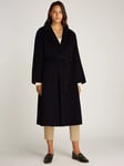 Calvin Klein Jeans Wrap Wool Blend Coat, Black