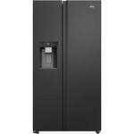 Haier HSW79F18DIPT Series 5 601L American Style Fridge Freezer - Slate Black