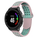 Garmin 26mm Forerunner 735XT / 220 230 235 620 630 kaksivärinen silikoninen kellonauha - Pinkki Vihreä