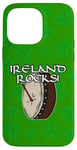 Coque pour iPhone 14 Pro Max St Patrick Day Bodhran Drummer Drums Percussion Musicien