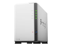 Synology Disk Station Ds220j - Nas-Server - 2 Brønner - Sata 6Gb/S - Raid Raid 0, 1, Jbod - Ram 512 Mb - Gigabit Ethernet - Iscsi Støtte