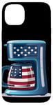 iPhone 14 Plus Patriotic coffee bean and maker costume Case