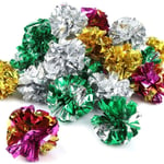 Bestsupplier 25-pack Cat Crinkle Balls - Original Mylar Crinkle Balls Cat Toys（Slumpmässig färg）