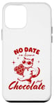 iPhone 12 mini Funny Single Saying No Date No Drama Just Chocolate Cat Case