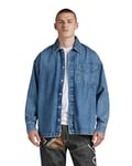 G-STAR RAW Unisex Boxy Fit Shirt Overshirts Homme, Bleu (faded waterfront D23007-D301-D895), L