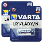 2 X Piles Varta Taille N / LR1 1.5V Alcaline Femme MN9100 AM5 E90 4001 LR01