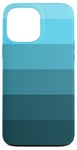 Coque pour iPhone 13 Pro Max Palette de rayures bleu turquoise menthe minimaliste moderne