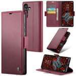 Samsung Galaxy S24 Fe      Pu Wallet Case    [Maroon]