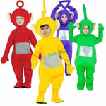 Teletubbies kostym för barn Barn Rolig Dipsy Po Laa Tinky Winky Onesie Julfödelsedagsfest Halloween kostym A Tinky Winky Costume Kids 130cm*Teletubbies