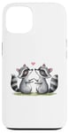 iPhone 13 Valentines Day Racoons Love Animal Cute Mens Womens Kids Case