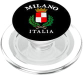 Drapeau Milan Vintage Italie Souvenir Italie Milano Empire romain PopSockets PopGrip pour MagSafe