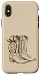 Coque pour iPhone X/XS Coquette de cowgirl vintage avec nœud beige