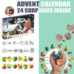 Hjärnteaser-pussel-adventskalender, Adventskalender 2022 för barn, 24 st julnedräkningskalender-presentask för tonåringar pojkar flickor vuxna STYLE A