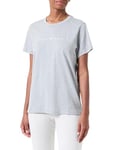 Emporio Armani Women's Iconic Logoband T-Shirts, Light Grey, L