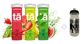 Pack hydratation ta energy bidon   3 tubes electrolytes fraise kiwi   citron   pasteque