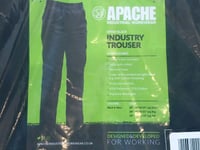 Apache Industry Apind Black Work Trousers Cargo Combat Pants - 32" Waist 31" Leg