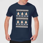 Star Wars BB-8 Pattern Men's Christmas T-Shirt - Navy - XXL - Navy