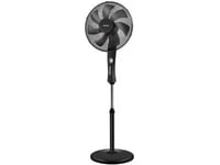 Ventilateur connecté sur pieds  55W  3 vitesses avec télécommande  Noir