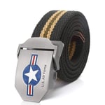 Ceinture Homme，Hommes Ceinture En Toile Us Air Force Boucle En Métal Soldat À La Retraite Ceintures Tactiques De L'Armée Militaire Femmes Homme Unisexe Grand Cadeau De Vacances De Grande Taille,