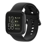 Fitbit Versa 2 / Versa / Versa Lite / Blaze silikoniranneke - musta