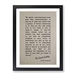 Great Gatsby F. Scott Fitzgerald Typography Quote Framed Wall Art Print, Ready to Hang Picture for Living Room Bedroom Home Office Décor, Black A2 (64 x 46 cm)