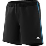 Adidas Men Own The Run Sh Shorts - Black/Shock Cyan, X-Small/7-Inch