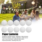 10 Pcs Paper Lanterns 8 Inch Pure White Hand New Hand Painted Round Paper