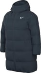 Nike Parka Sportswear FZ5905-478 Therma-Fit pour femme Grandes tailles Bleu marine/blanc Taille 4X