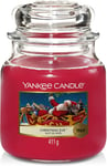 Yankee Candle Scented Candle , Christmas Eve Medium Jar Candle, Long Burning Can