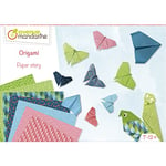 Avenue Mandarine - Ref 42720O - Origami 'Paper Story' Activity Box - Contains 20 Sheets, 15 x 15cm, Printed Patterns, Sheet of Stickers Included, Suitable for Ages 7-12+