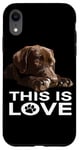 Coque pour iPhone XR Chiot This Is Love Chocolate Lab