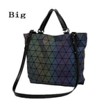 Women Messenger Bags Geometric Luminous Bag Fold Shoulder Bags Diamond Luminous Woman Handbags Bucket Bag Big