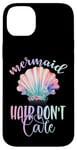 iPhone 14 Plus Black Mermaid Hair Dont Care,Rainbow Mermaid Hair Don't Care Case