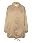 Over D Padded Coach Jacket Beige Calvin Klein Jeans