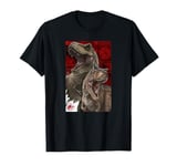 Jurassic World Dominion Carnotaurus & T-Rex Red Poster T-Shirt