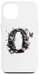 Coque pour iPhone 13 Letter O Initial Floral Monogram Rose Pink Flower Butterfly