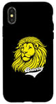 Coque pour iPhone X/XS Lion jaune Bravery Lion inspirant mignon