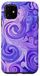 iPhone 11 Swirl Purple Color Illustration Pattern Abstract Art Case