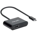 Usb 2.0 Adaptateur [1x usb-c® mâle - 1x hdmi femelle, usb-c® femelle (Power Delivery)] 153416 connecteur util - Manhattan