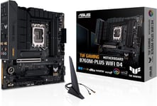 Tuf Gaming B760M-Plus Wifi D4 ¿ Carte Mère Gaming Intel B760 Lga 1700 Matx (Ddr4, Pcie 5.0, 2 X 4.0 M.2, Wifi 6, Ethernet, Displayport, Hdmi, Sata 6, Usb 3.2 Gen 2, Thunderbolt Usb4, Aura Sync)