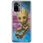 ERT GROUP Coque de téléphone Portable pour Xiaomi REDMI Note 10/ 10S Original et sous Licence Officielle Marvel Motif Groot 001 Parfaitement adapté à la Forme du téléphone Portable, Coque en TPU