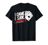 Cribbage Board Game I Came I Saw I Cribbet Cribbage Player T-Shirt