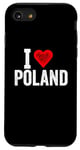 iPhone SE (2020) / 7 / 8 Funny Design Retro I Love Poland with a Red Heart Case