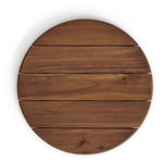 Plateau de table rond Saura en bois d'acacia finition noyer Ø70 cm fsc 100 % - Kave Home