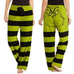 Jul Kvinnors Grinch Tryckta Byxor Pyjamas Vinter Varma Present 2XL