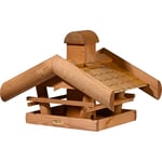 dobar® Green Label Grande mangeoire pour Oiseaux Sauvages - pour Montage sur Pied - 48 x 39 x 35 cm - Marron