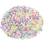 HUASUN Pony Beads 800pcs 8mm Colorful Craft Beads Small Acrylic Beads Loose Beads Pearls Plastic Beads for Jewellery Making, Home Decor, Bracelet, Necklace, Keychain, Phone Strap