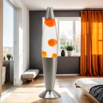 Rétro Lava Lampe Orange 36 CM Avec Source D'Éclaraige Déco Fête Lave de Table